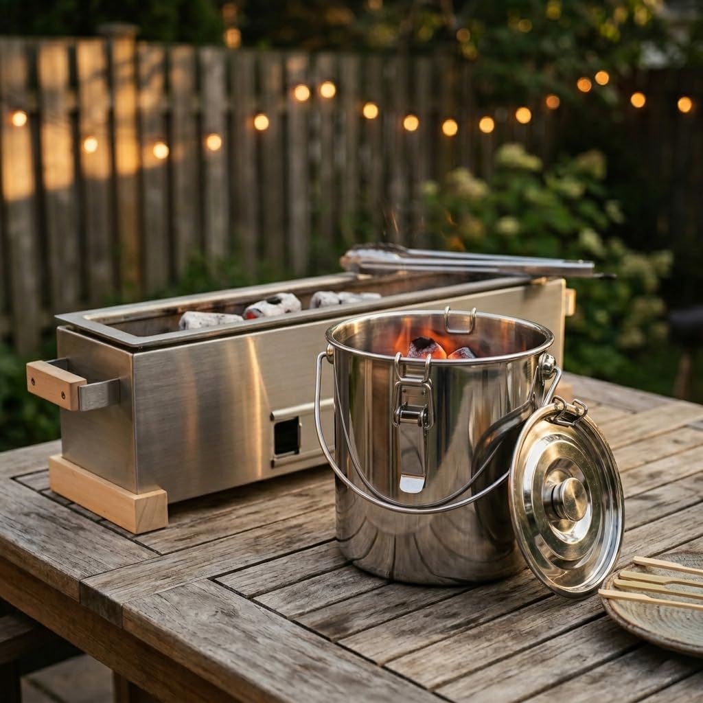 Amazon.com: The Bincho Grill Charcoal Saver – Extinguishing Bucket